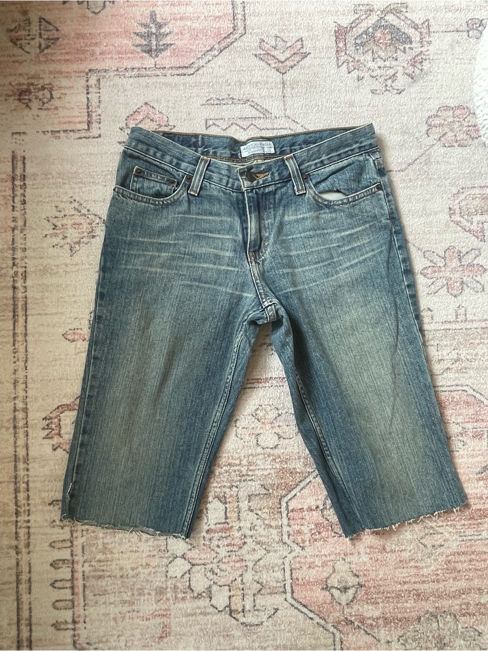 Vintage 2000s American Eagle Denim Capri Jeans Western Cowgirl Womens 2